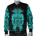 FUNSTUFFPRINT Tyr Tattoo Cyan 3D Bomber Jacket