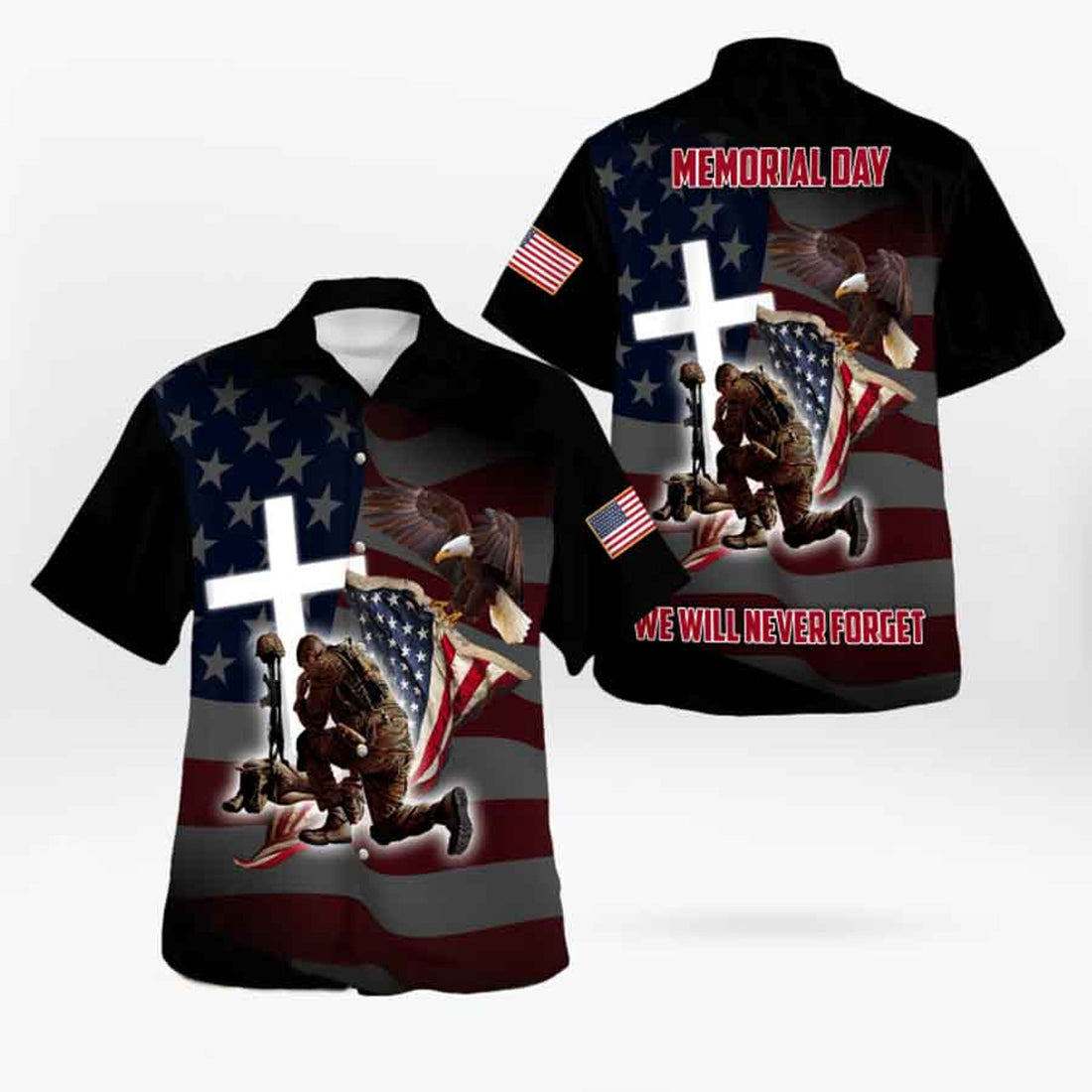 US Veteran Memorial Day hawaiian shirt, Veteran hawaii shirt, We Will Never Forget