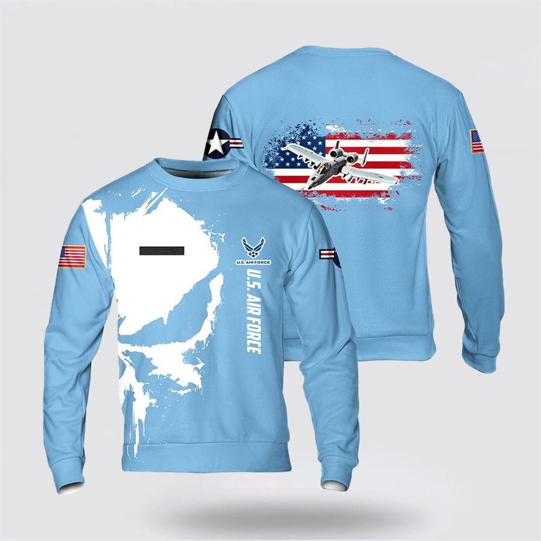 FUNSTUFFPRINT US Air Force Fairchild Republic A-10 Thunderbolt II Sweater 3D – Christmas Gift For Military Personnel Ugly  Sweater