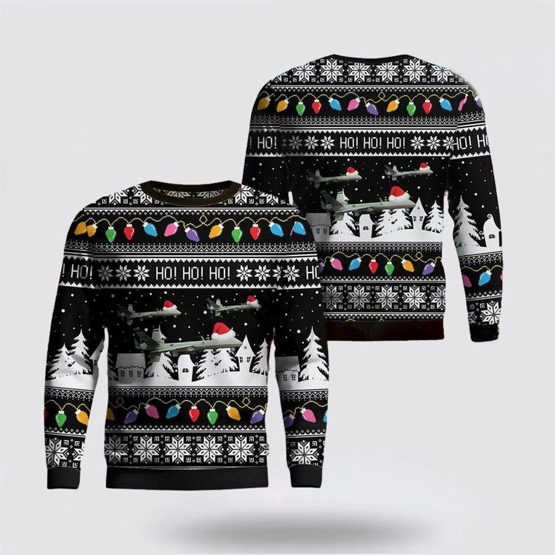 FUNSTUFFPRINT US Air Force General Atomics MQ-9 Reaper Christmas Sweater 3D – Christmas Gift For Military Personnel Ugly  Sweater
