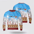 FUNSTUFFPRINT US Air Force Lockheed C-5 Galaxy Christmas AOP Sweater – Christmas Gift For Military Personnel Ugly  Sweater