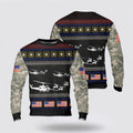 FUNSTUFFPRINT US Army Bell UH-1 Huey Christmas Sweater 3D, Christmas Gift For Military Personnel Ugly  Sweater