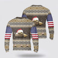 FUNSTUFFPRINT US Army M2A3 Bradley Christmas AOP Sweater 3D, Christmas Gift For Military Personnel Ugly  Sweater