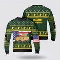 FUNSTUFFPRINT US Army M2A3 Bradley Christmas Ugly Sweater 3D, Christmas Gift For Military Personnel Ugly Sweater