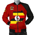 FUNSTUFFPRINT Uganda Bomber Jacket Map (Men) 3D Bomber Jacket