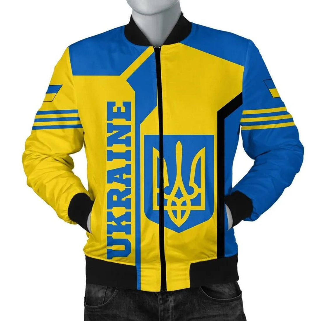 FUNSTUFFPRINT Ukraine Bomber Jacket New Platform 3D Bomber Jacket