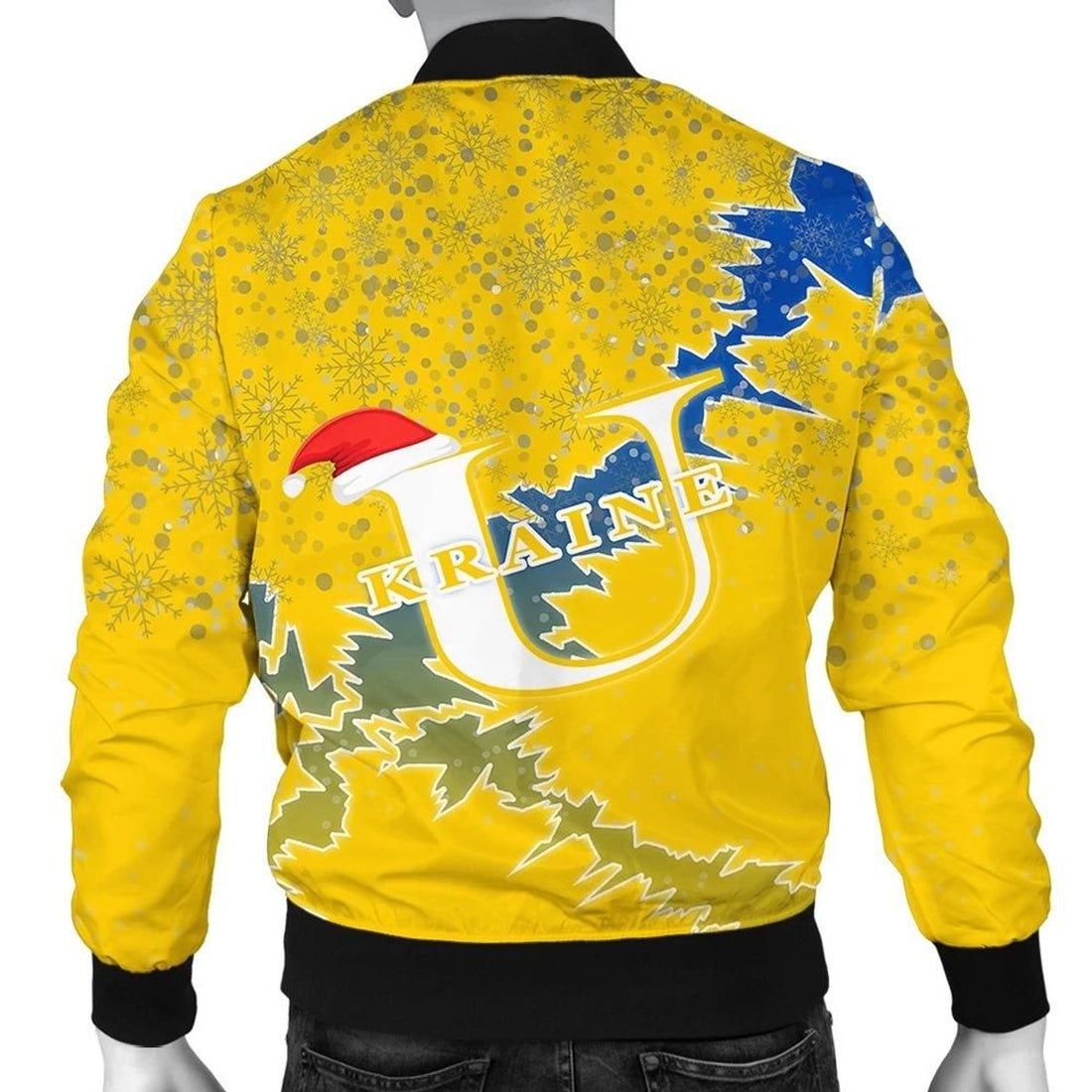 FUNSTUFFPRINT Ukraine Christmas Coat Of Arms Men Bomber Jacket Style 3D Bomber Jacket