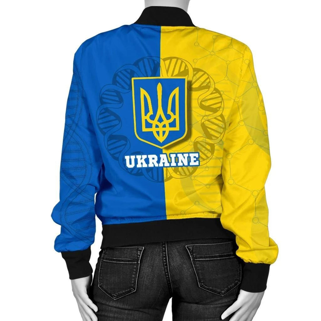FUNSTUFFPRINT Ukraine DNA Women 3D Bomber Jacket