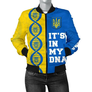 FUNSTUFFPRINT Ukraine DNA Women 3D Bomber Jacket