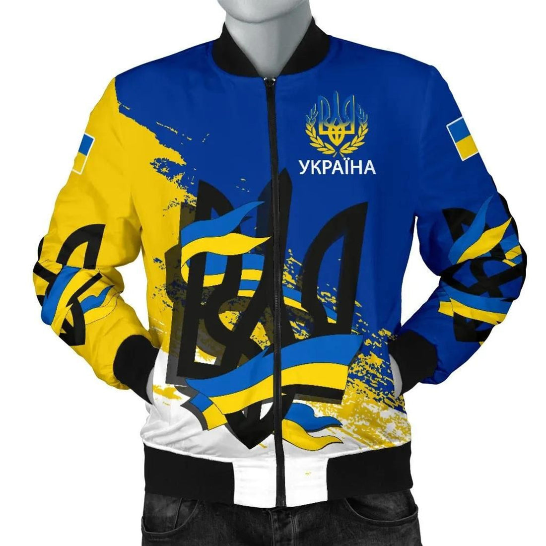 FUNSTUFFPRINT Ukraine Special Men's 3D Bomber Jacket