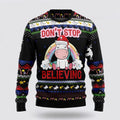 FUNSTUFFPRINT Unicorn Believing Christmas Ugly Christmas Sweater – Best Gift For Christmas Ugly  Sweater