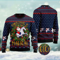 FUNSTUFFPRINT Unicorn Christmas Is Magical Ugly Christmas Sweater, Christmas Sweater, Ugly Sweater, Funny Xmas Sweaters Ugly Sweater