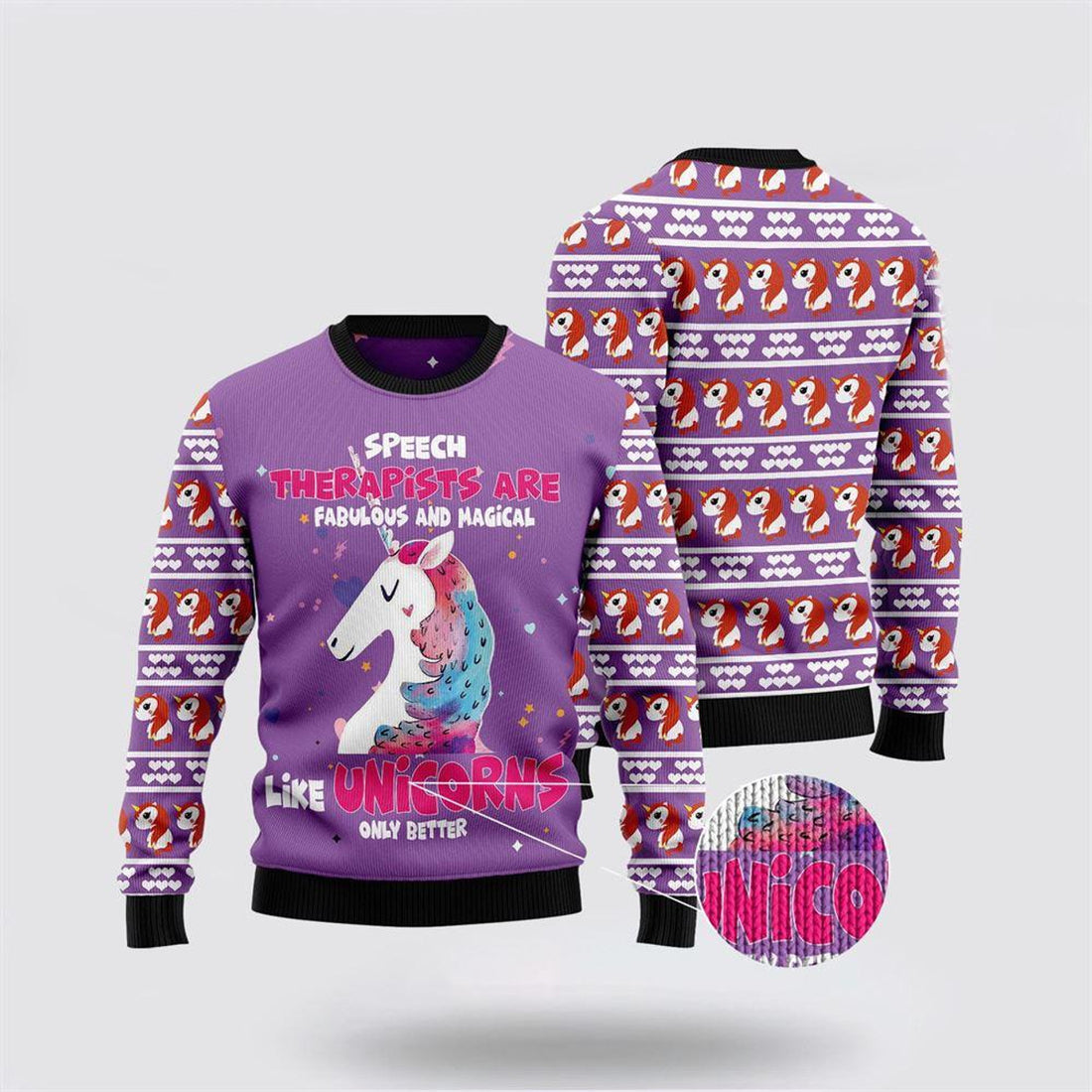 FUNSTUFFPRINT Unicorn Magical Ugly Christmas Sweater – Best Gift For Christmas Ugly  Sweater