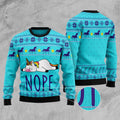 FUNSTUFFPRINT Unicorn Nope Ugly Christmas Sweater, Christmas Sweater, Ugly Sweater, Funny Xmas Sweaters Ugly Sweater