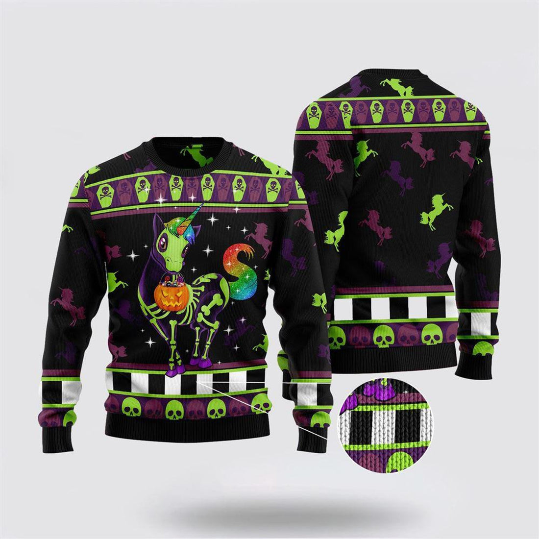 FUNSTUFFPRINT Unicorn Pumpkin Ugly Christmas Sweater – Best Gift For Christmas Ugly  Sweater