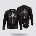 FUNSTUFFPRINT Unique Cross Inside My Skull Ugly Christmas Sweater – Christmas Gifts For Frends Ugly  Sweater