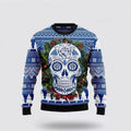 FUNSTUFFPRINT Unique Sugar Skull Ugly Christmas Sweater For Men & Women – Christmas Gifts For Frends Ugly  Sweater