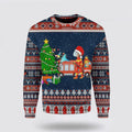 FUNSTUFFPRINT Unisex Firefighter Ugly Christmas Sweater – Christmas Gifts For Firefighters Ugly  Sweater
