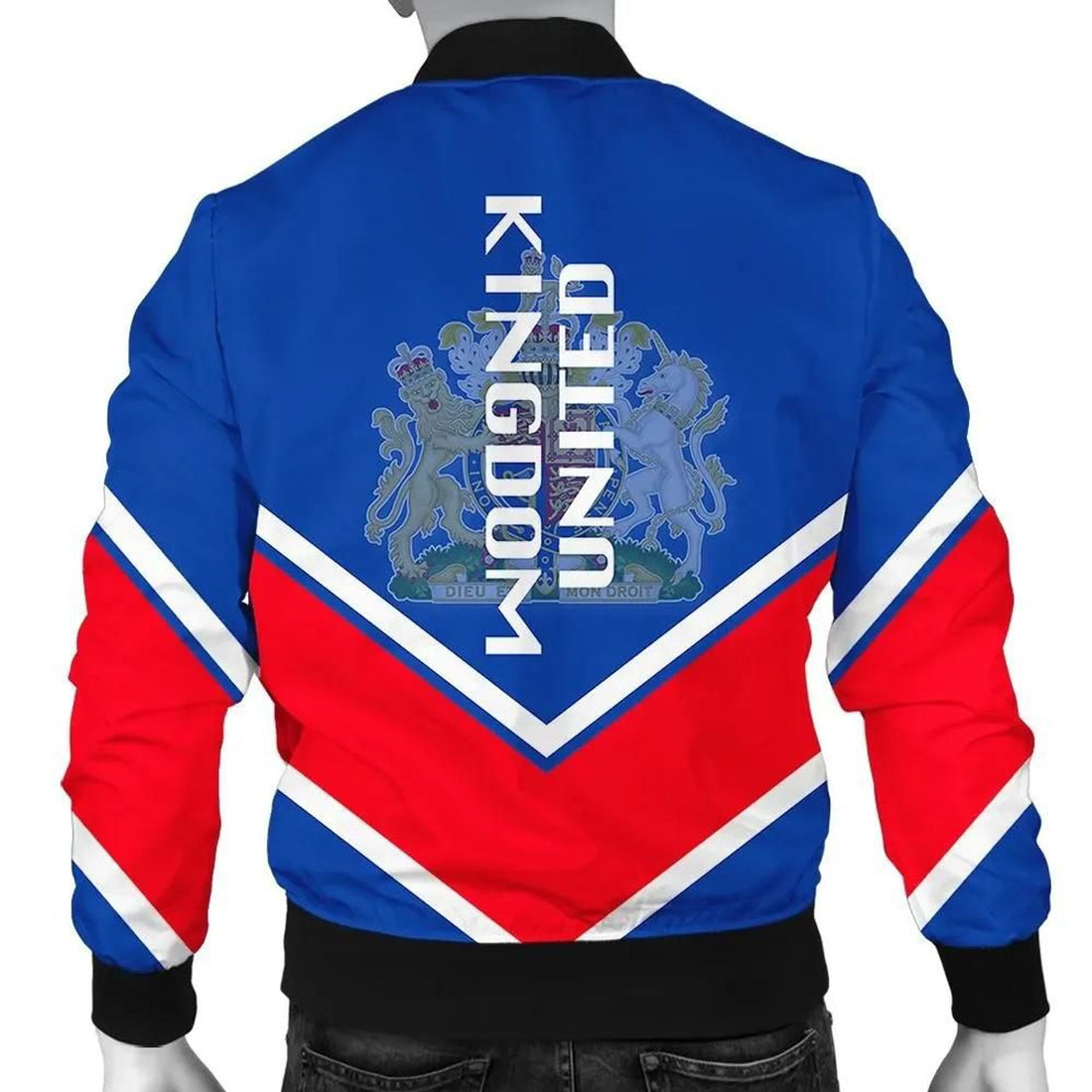 FUNSTUFFPRINT United Kingdom Coat Of Arms Men Bomber Jacket Lucian Style 3D Bomber Jacket
