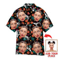 Custom Funny Custom Face Your Photo On Mexican Flower Style Custom Hawaiian Shirt, Personalized Hawaiian Shirts, Custom Photo Hawaiian Shirt