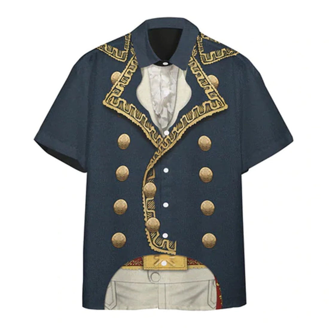 3D Marquis de Lafayette Custom Short Sleeve Hawaiian Shirt, Hawaiian shirt for men, women