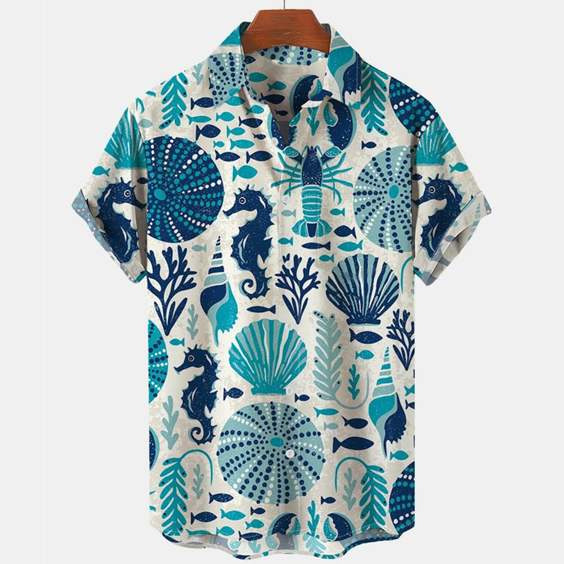 Hawaiian Beach Ocean Seahorse Men's Shirts