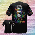 FUNSTUFFPRINT Pride Shirt, LGBT Rockin The Rainbow Life Skull 3D All Over Printed, T-Shirt Gift For LGBT 3D T-shirt