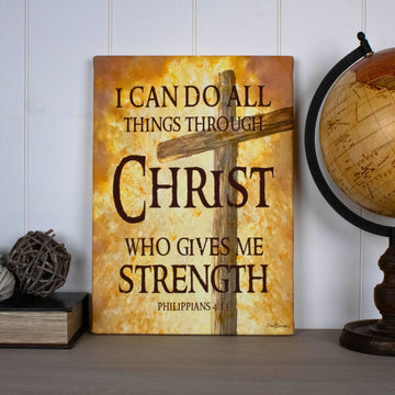 All Things Through Christ Canvas Wall Art