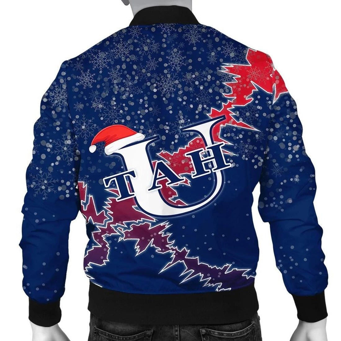 FUNSTUFFPRINT Utah Christmas Coat Of Arms Men Bomber Jacket Style 3D Bomber Jacket