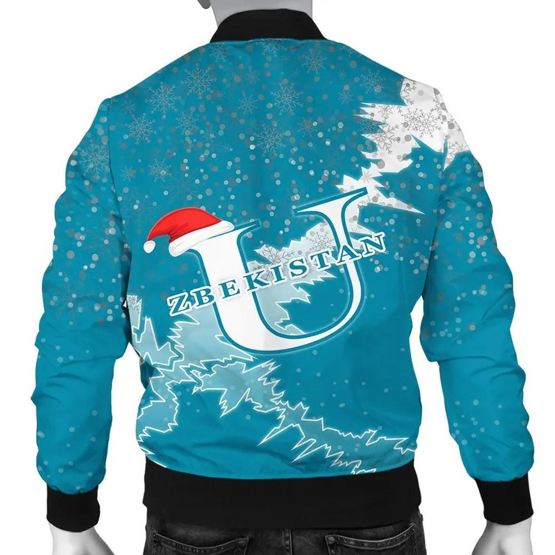 FUNSTUFFPRINT Uzbekistan Christmas Coat Of Arms Men Bomber Jacket Style 3D Bomber Jacket