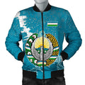 FUNSTUFFPRINT Uzbekistan Christmas Coat Of Arms Men Bomber Jacket Style 3D Bomber Jacket