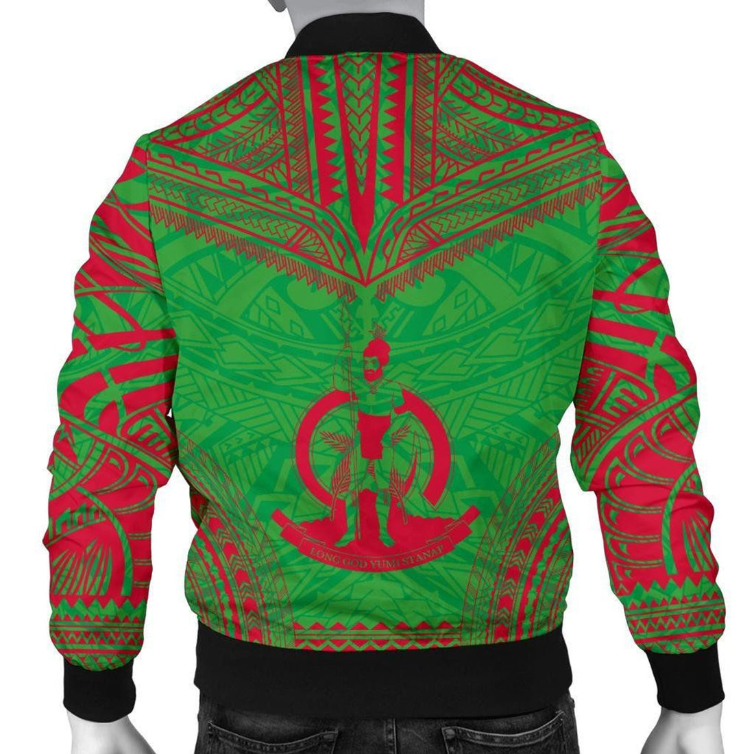 FUNSTUFFPRINT Vanuatu Flag Polynesian Chief Men's Bomber Jacket - 3D Bomber Jacket