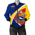 FUNSTUFFPRINT Venezuela Bomber Jacket, Venezuela Coat Of Arms Pattern Women 3D Bomber Jacket