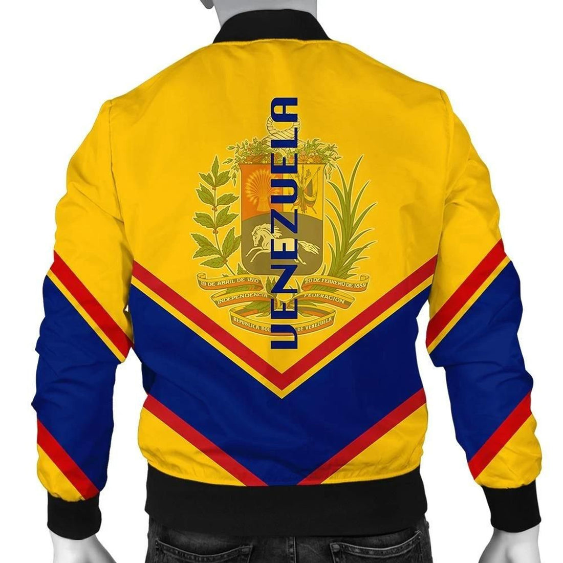 FUNSTUFFPRINT Venezuela Coat Of Arms Men Bomber Jacket Lucian Style 3D Bomber Jacket