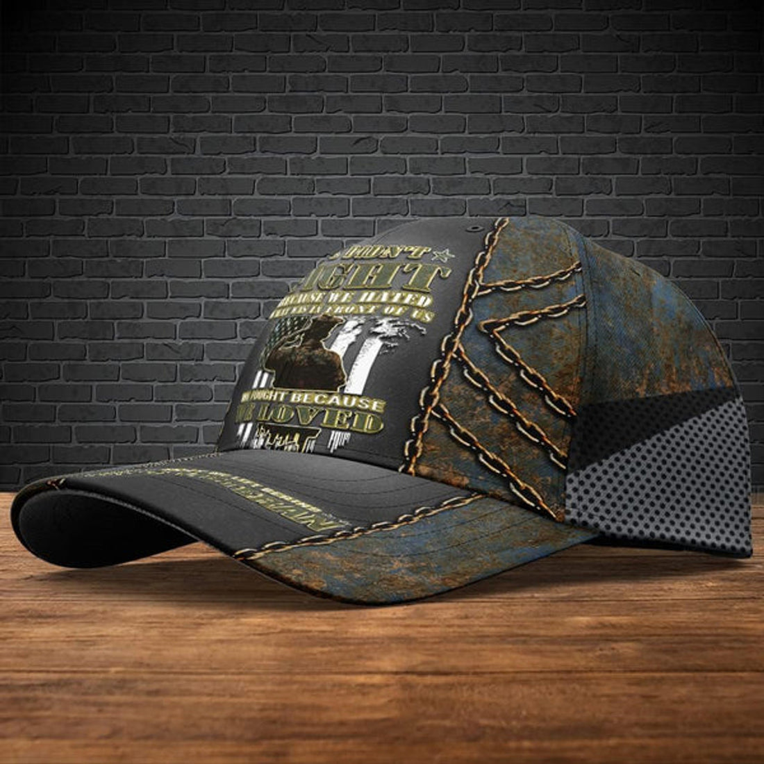 FUNSTUFFPRINT Veteran Cap For Dad We Didn't Fight Because We Hated All Over Print Baseball Cap - Christian Hats For Men Women
