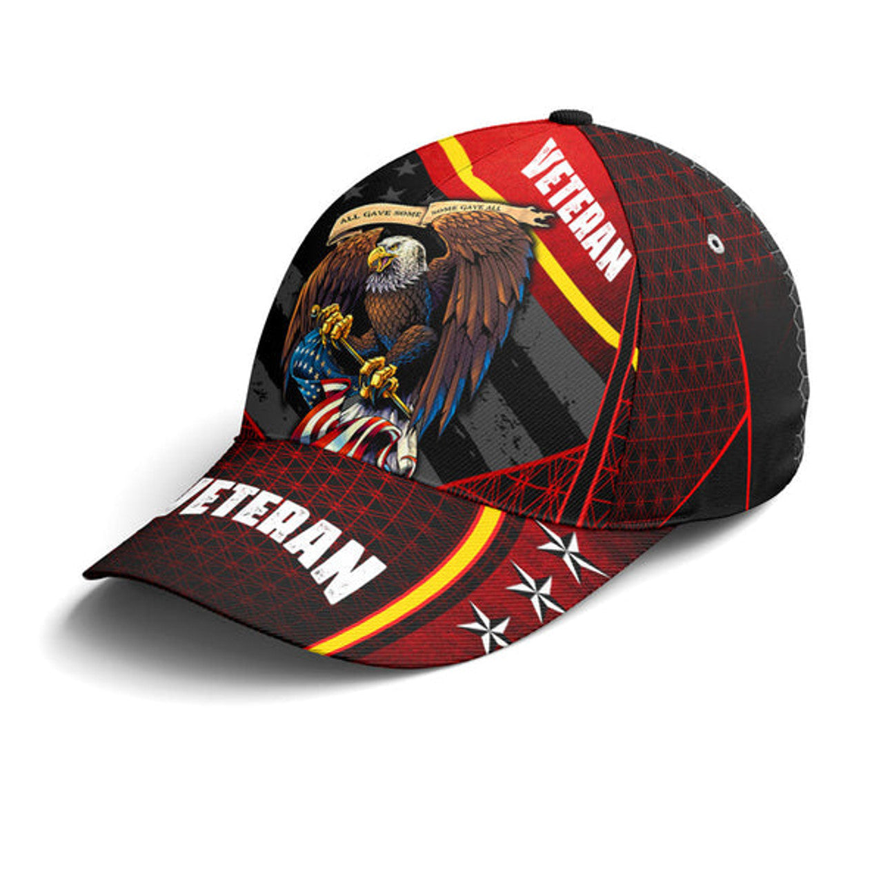 FUNSTUFFPRINT Veteran Eagle All Gave Some Baseball Cap