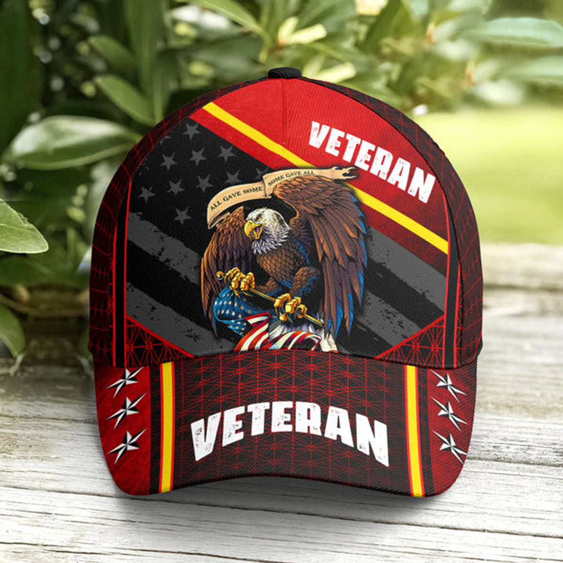 FUNSTUFFPRINT Veteran Eagle All Gave Some Baseball Cap