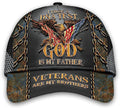 FUNSTUFFPRINT Veteran I Took A Dna Test And God Is My Father All Over Print Baseball Cap - Christian Hats For Men Women
