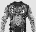 FUNSTUFFPRINT Viking 3D Hoodie Vikings Odin Tattoo 3D Hoodie and Zip Hoodie
