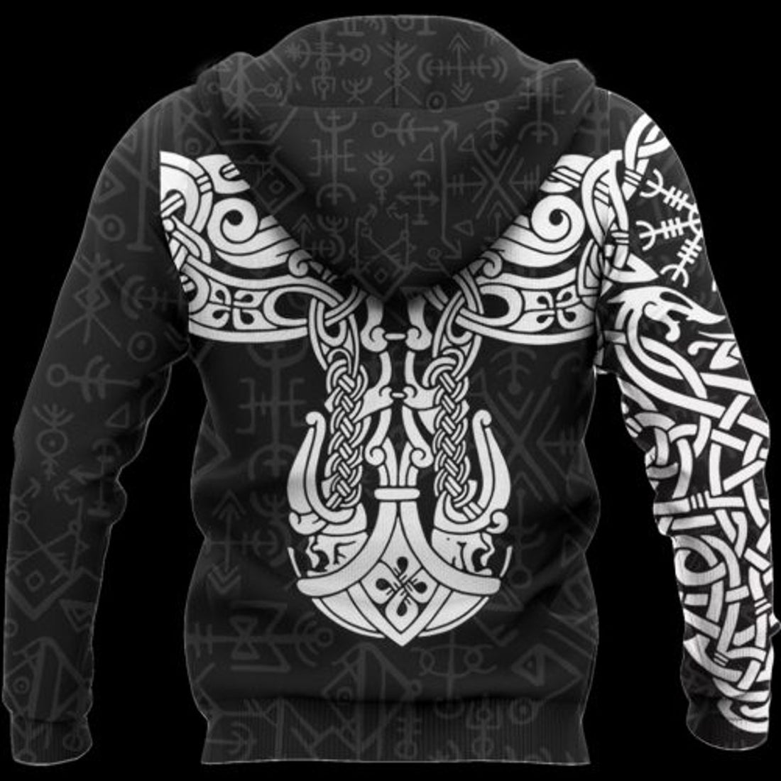 FUNSTUFFPRINT Viking Raven 3D Hoodie and Zip Hoodie