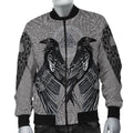 FUNSTUFFPRINT VikingStyle Bomber Jacket Raven Valknut 3D Bomber Jacket