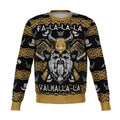FUNSTUFFPRINT Viking Valhalla Christmas Ugly Sweater, Christmas Sweater, Ugly Sweater, Funny Xmas Sweaters Ugly Sweater
