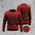 FUNSTUFFPRINT Viking Vegvisir Ugly Christmas Sweater, Christmas Sweater, Ugly Sweater, Funny Xmas Sweaters Ugly Sweater