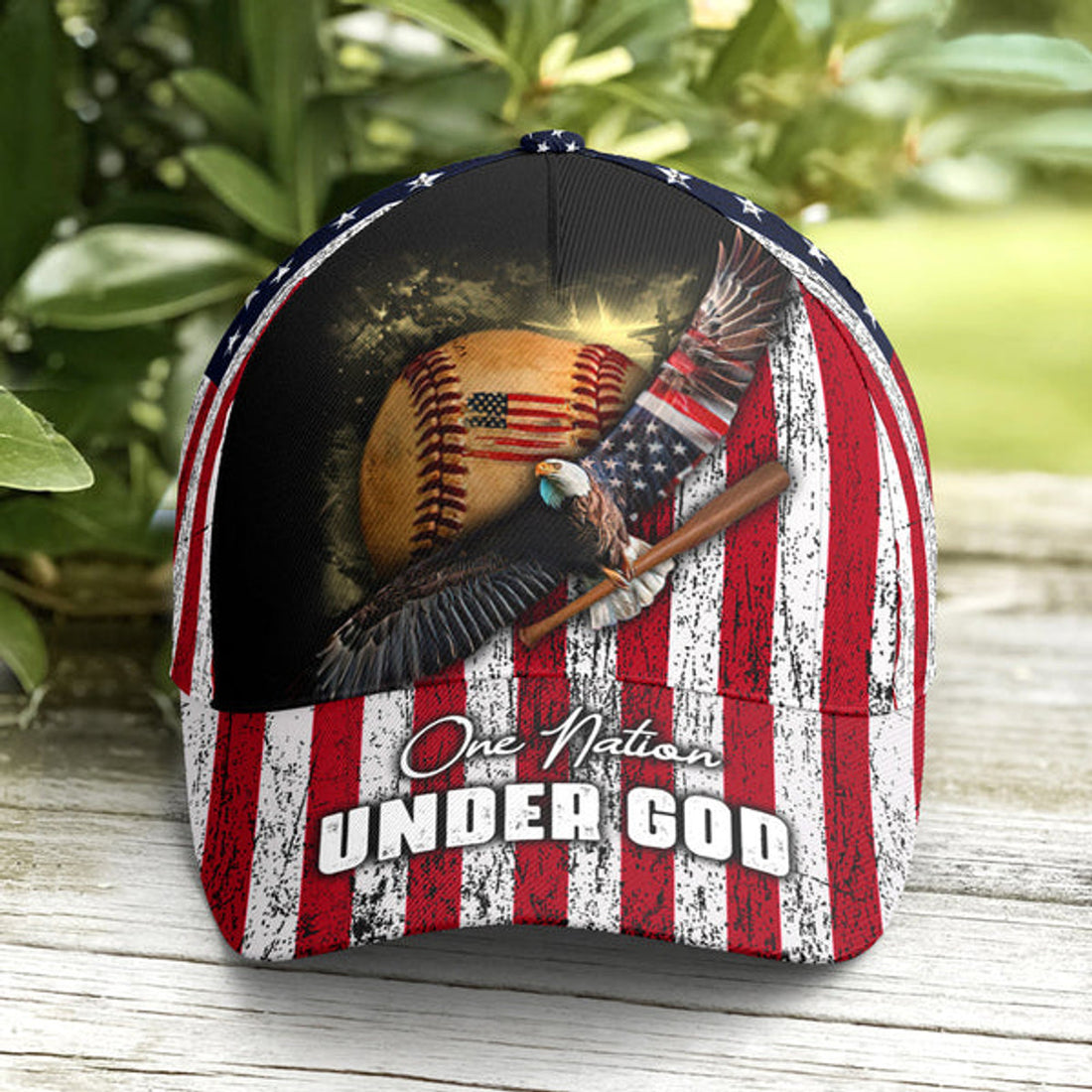 FUNSTUFFPRINT Vintage Baseball American Eagle Baseball Cap