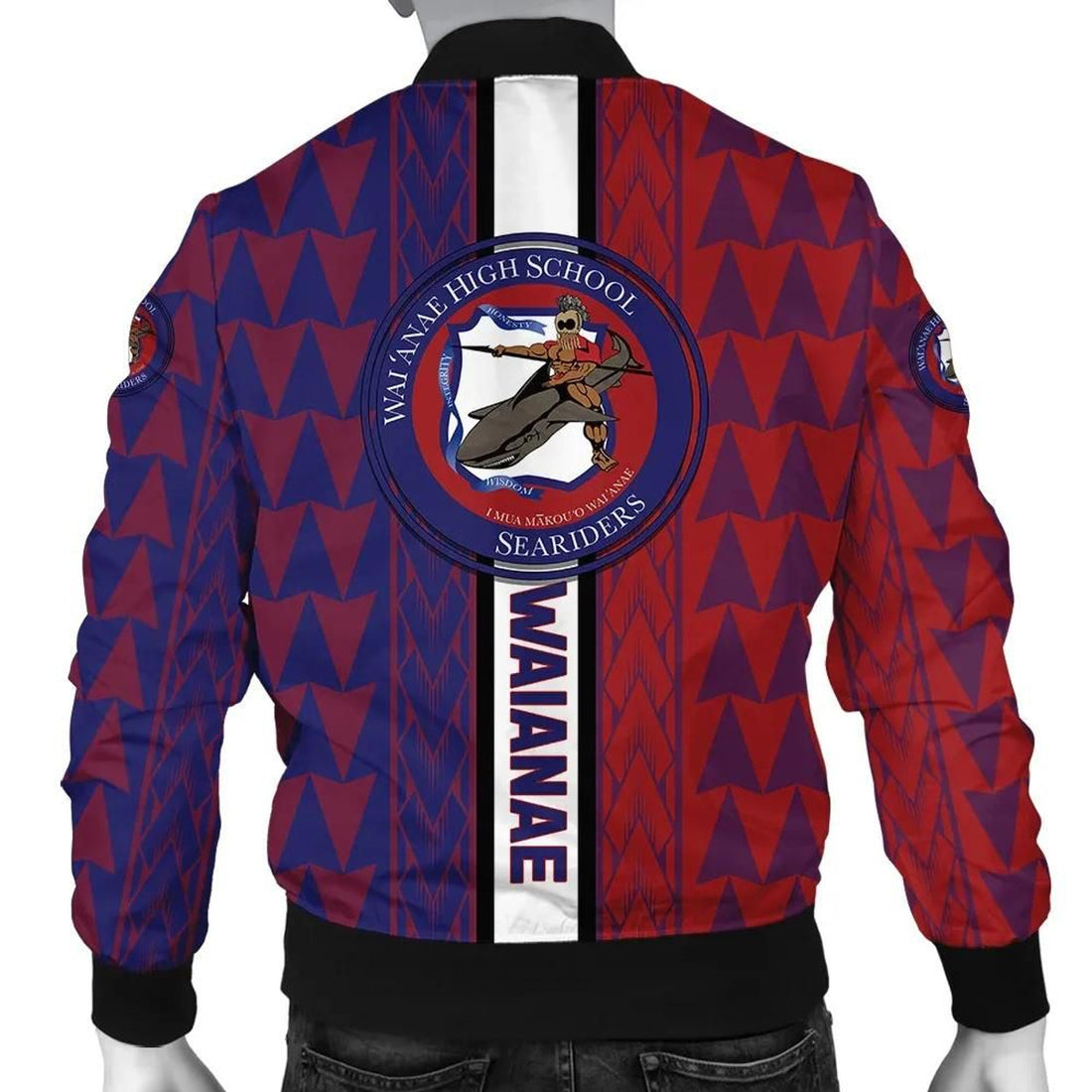 FUNSTUFFPRINT Waianae High Bomber Jacket - Energetic - AH JW 3D Bomber Jacket