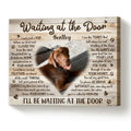Waiting At The Door Personalized Pet Memorial Canvas Wall Art - Pet Memorial Gifts
