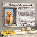 Waiting At The Door Personalized Pet Memorial Canvas Wall Art 2 - Pet Memorial Gifts