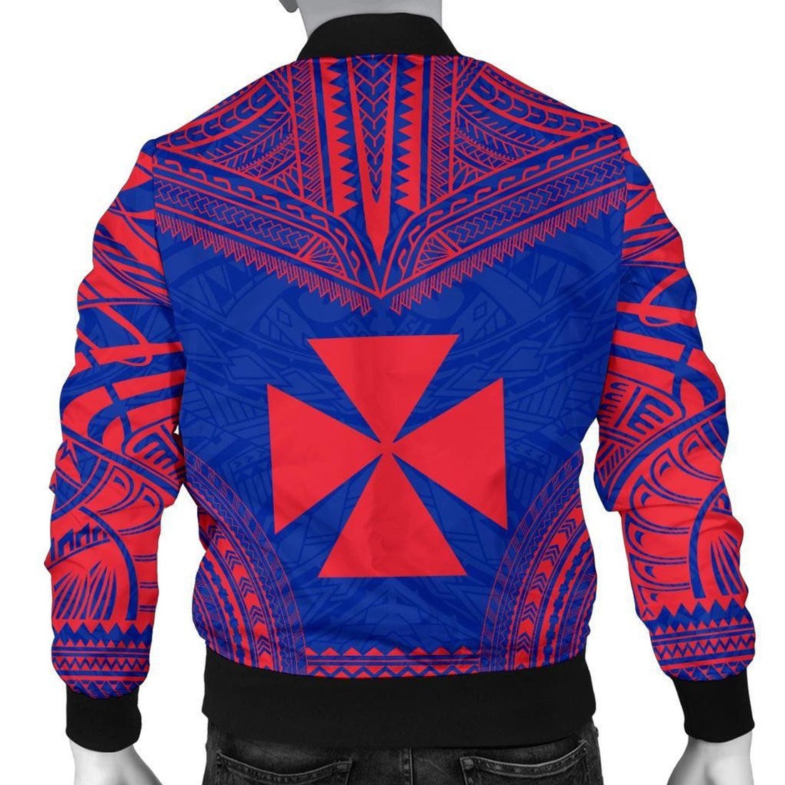 FUNSTUFFPRINT Wallis And Futuna Flag Polynesian Chief Men's Bomber Jacket - 3D Bomber Jacket
