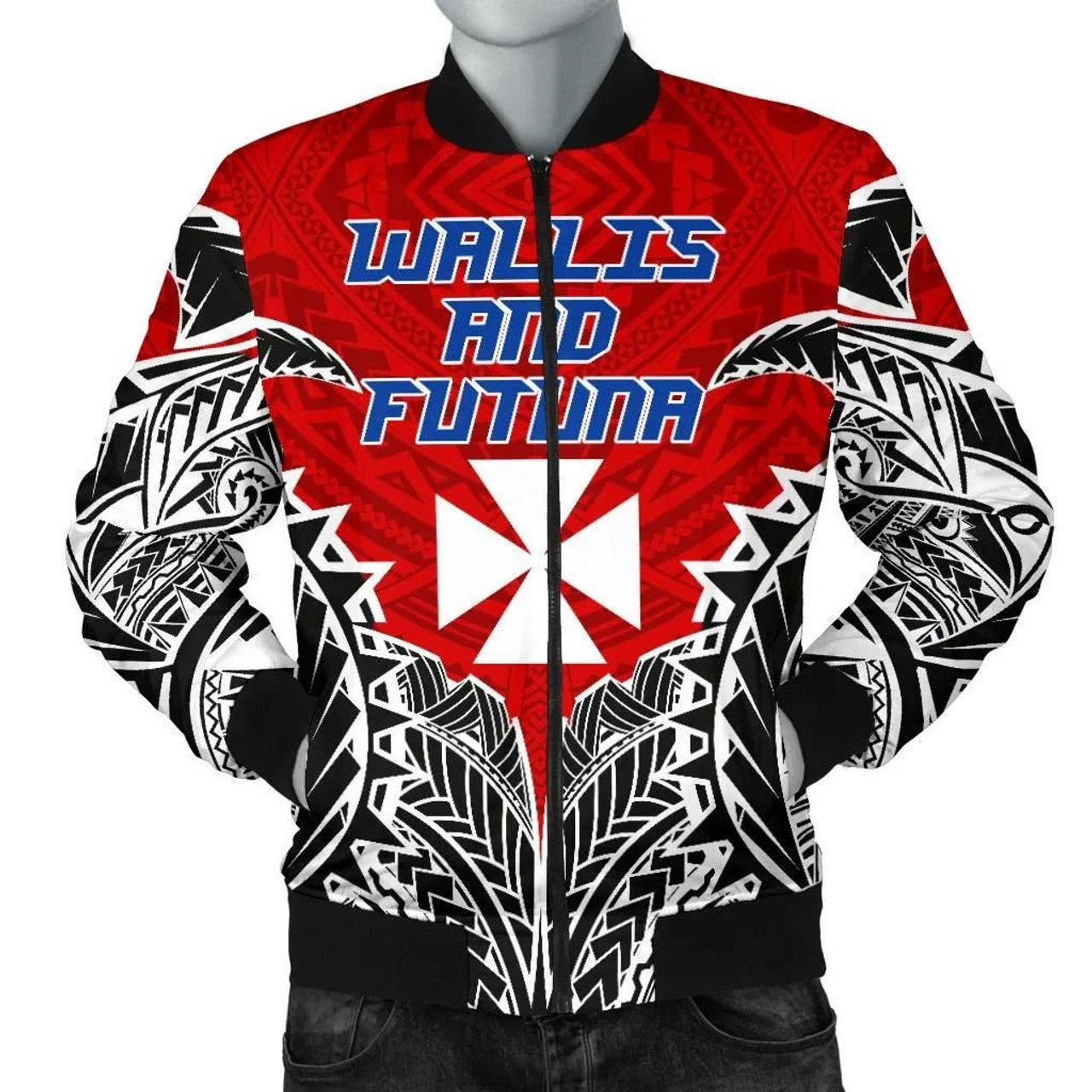 FUNSTUFFPRINT Wallis And Futuna Premium Men's 3D Bomber Jacket