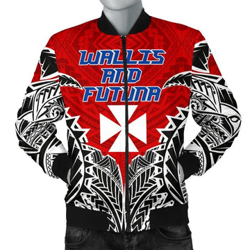 FUNSTUFFPRINT Wallis And Futuna Premium Men's 3D Bomber Jacket